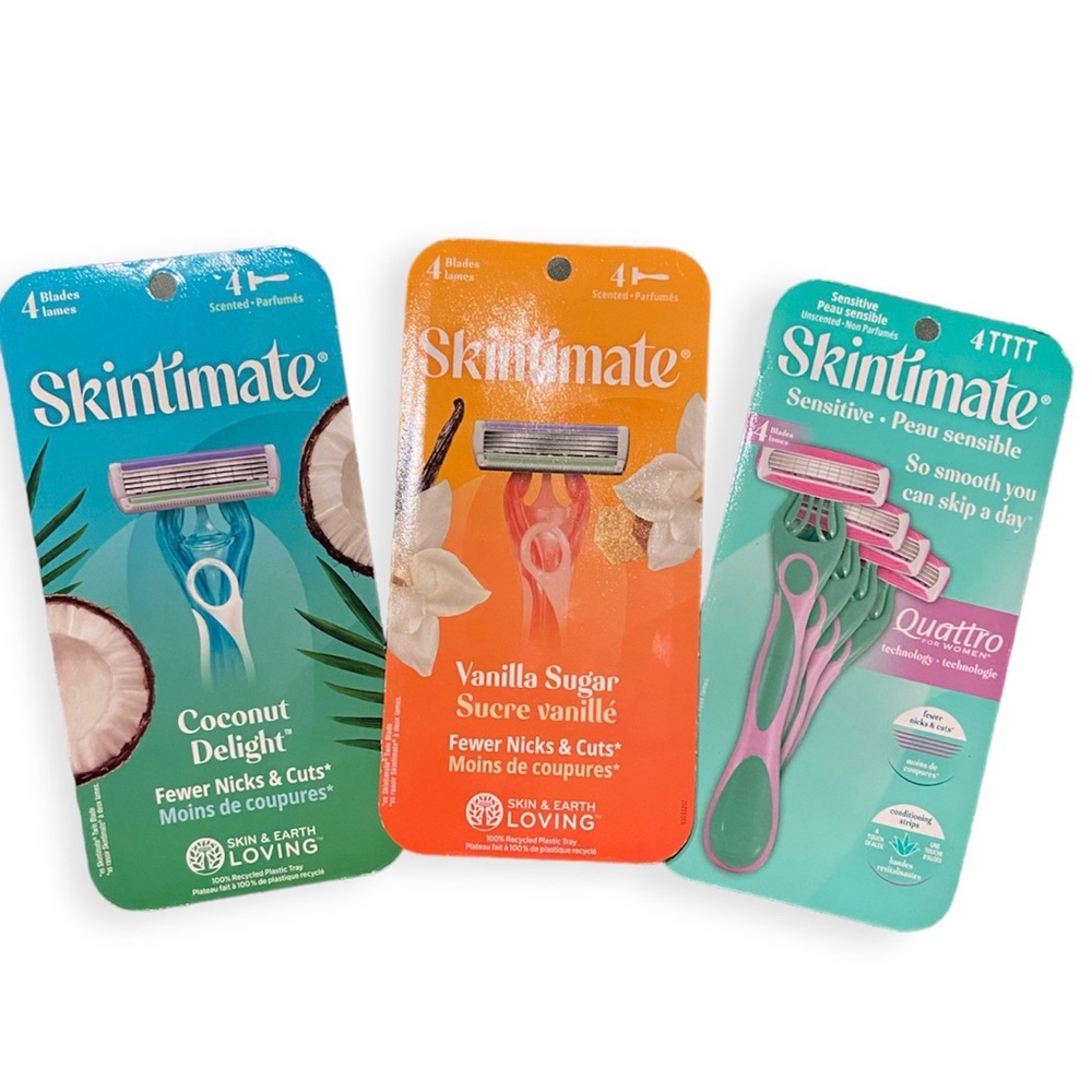 Skintimate Coconut Delight Sensitive and Vanilla 3 packs of 4